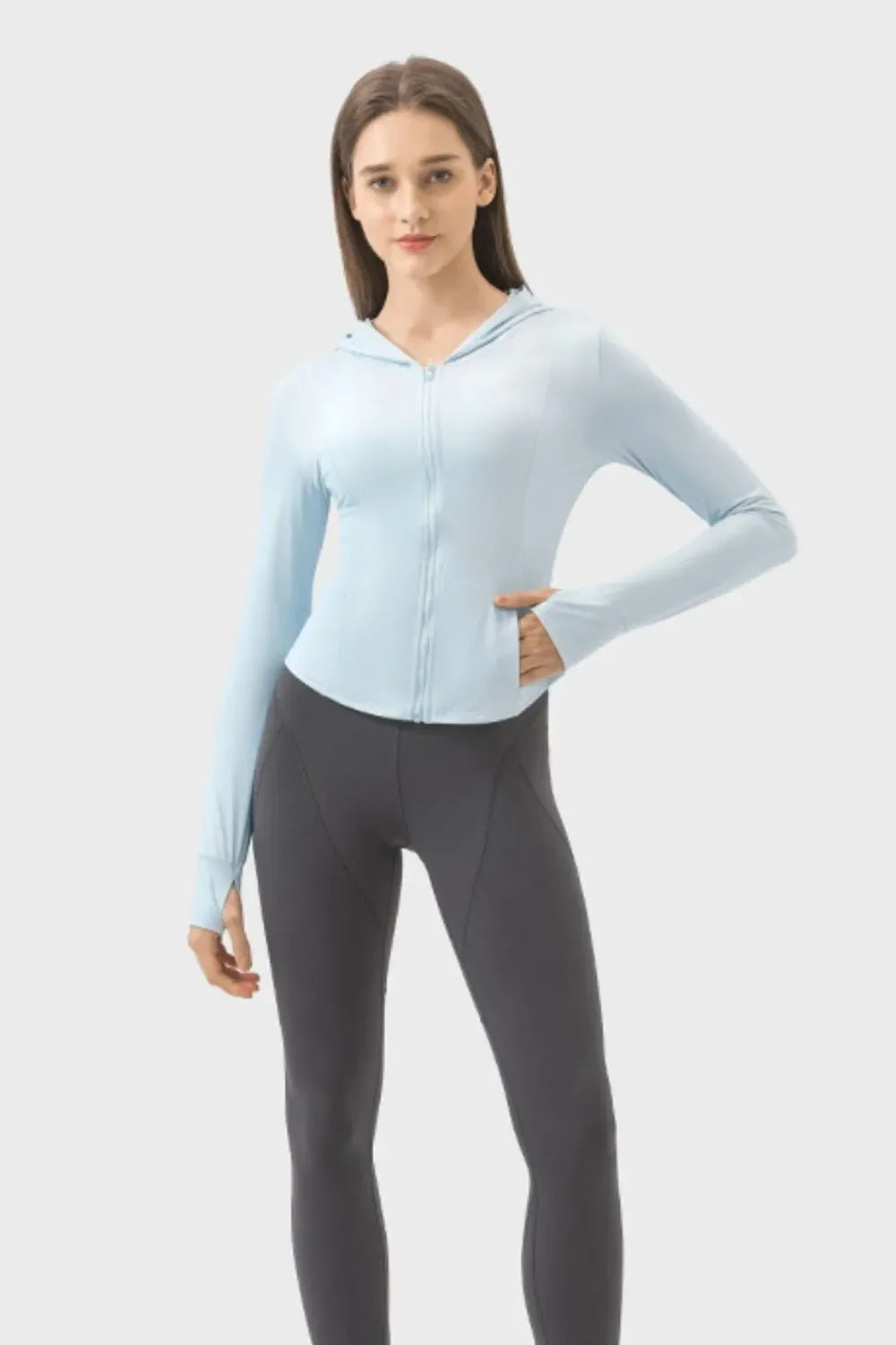 Zip Up Hooded Active Jacket