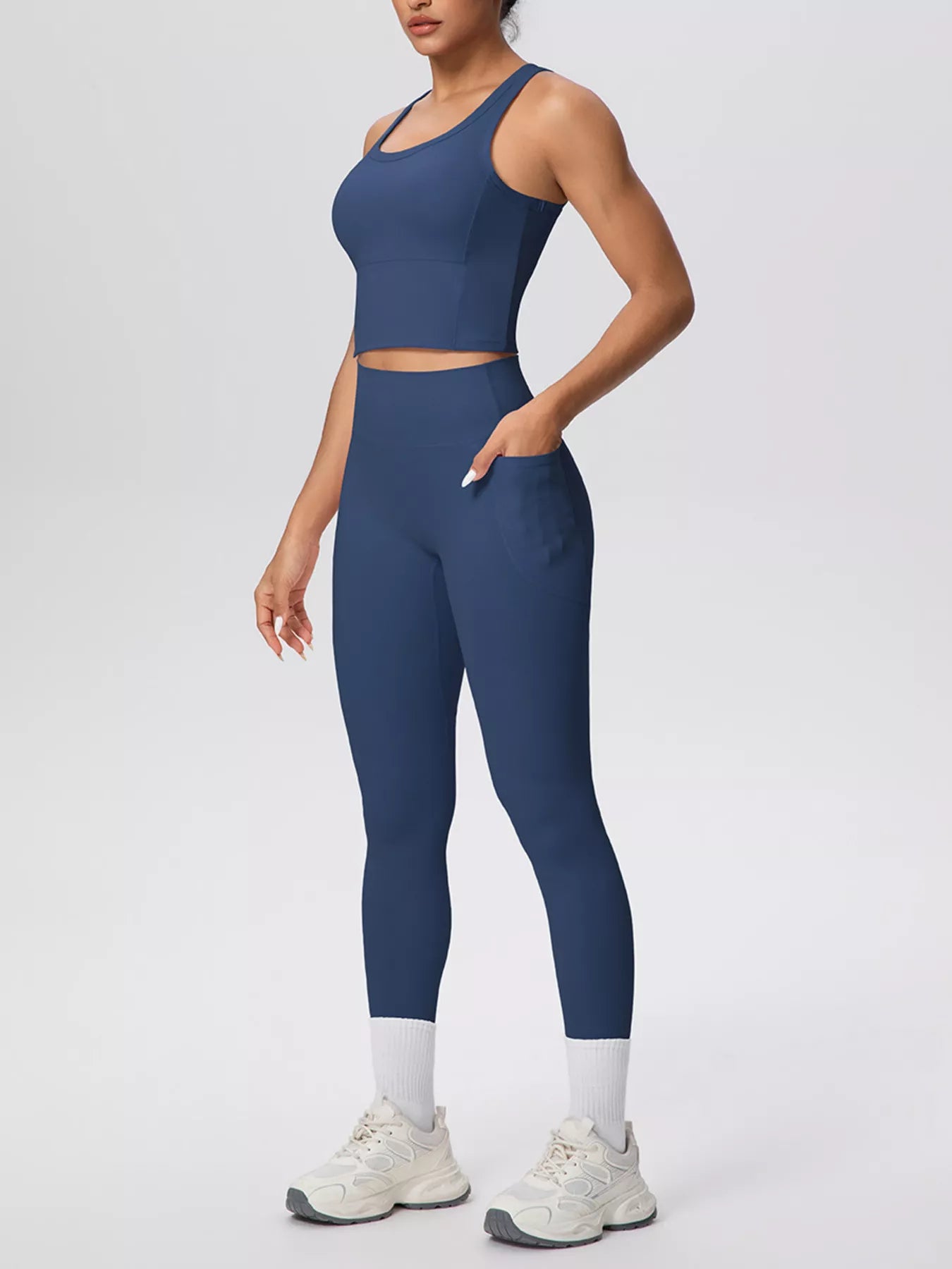Scoop Neck Tank & High-Waisted Leggings Set
