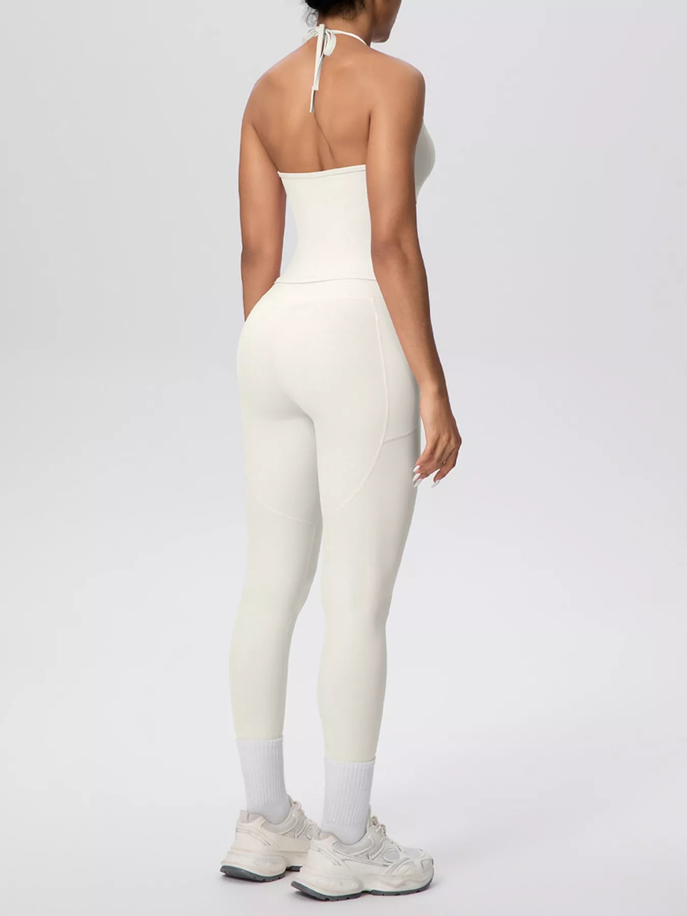 Halter Neck Cami & High-Waisted Leggings Set