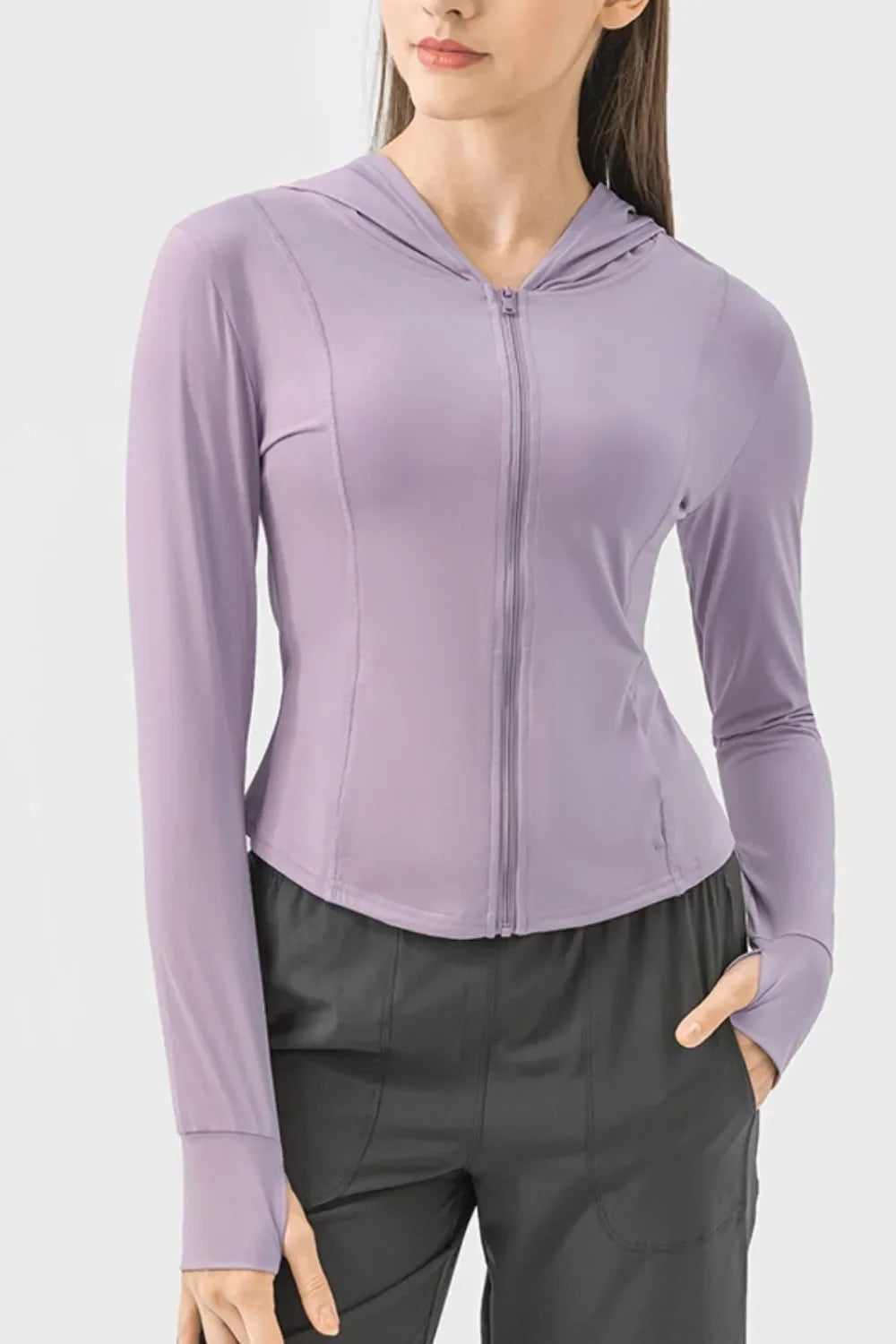 Zip Up Hooded Active Jacket