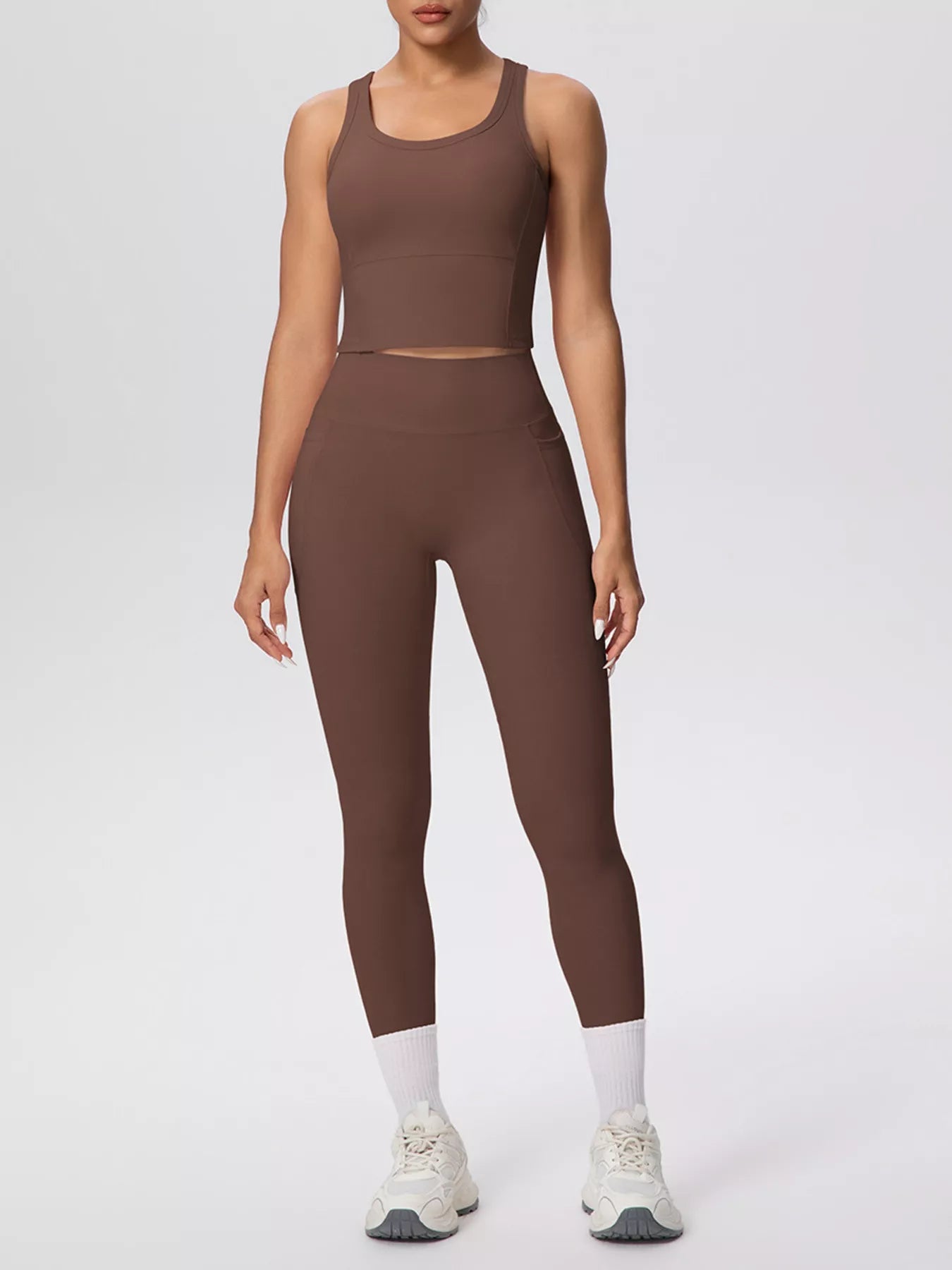 Scoop Neck Tank & High-Waisted Leggings Set