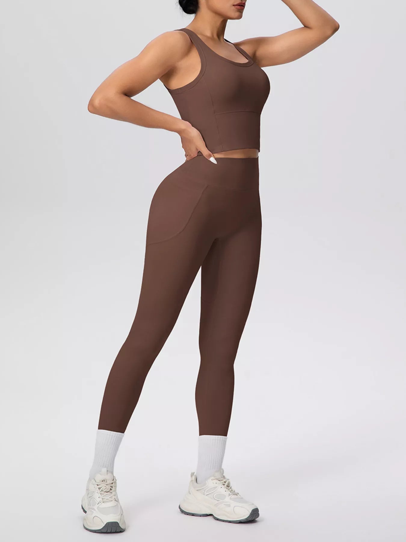 Scoop Neck Tank & High-Waisted Leggings Set