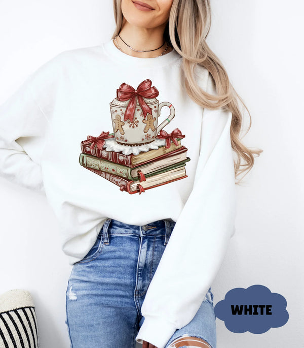 🎄☃️ Cozy Christmas Sweatshirt | Book Lover Gift for Her 🎁 - Evie's Dreamlands