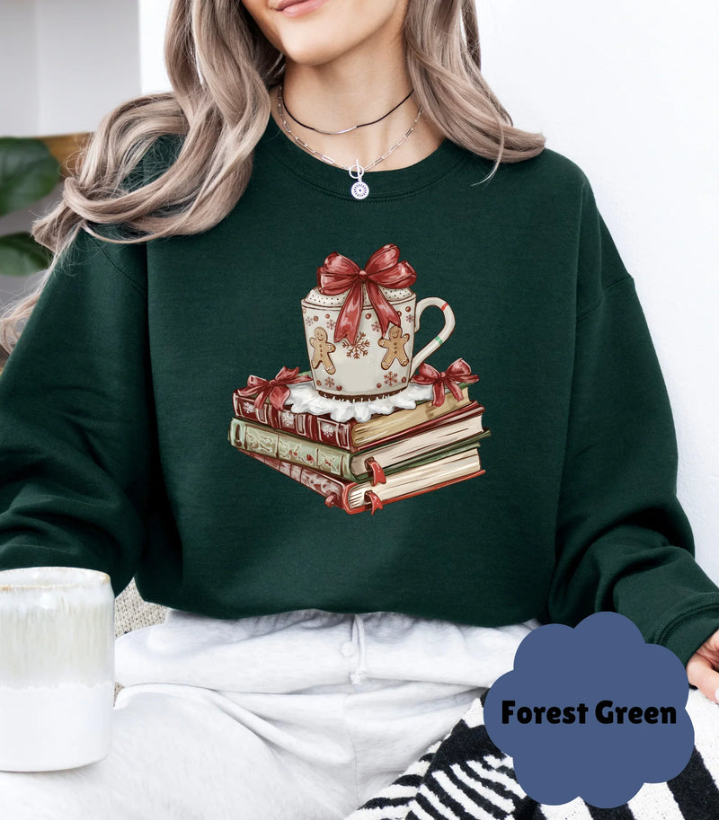 🎄☃️ Cozy Christmas Sweatshirt | Book Lover Gift for Her 🎁 - Evie's Dreamlands