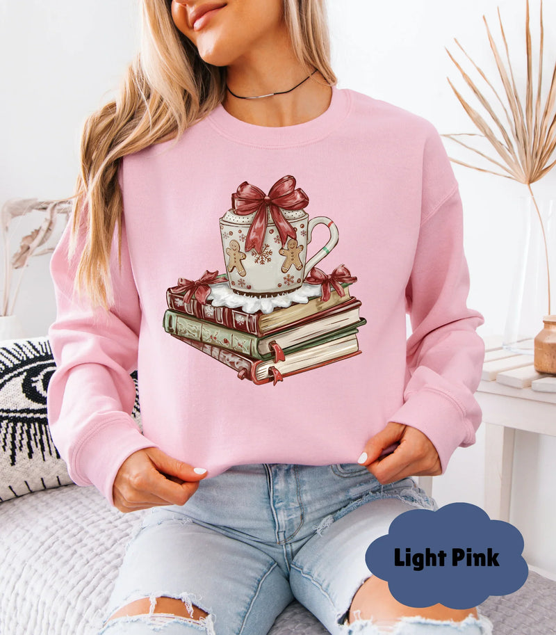 🎄☃️ Cozy Christmas Sweatshirt | Book Lover Gift for Her 🎁 - Evie's Dreamlands
