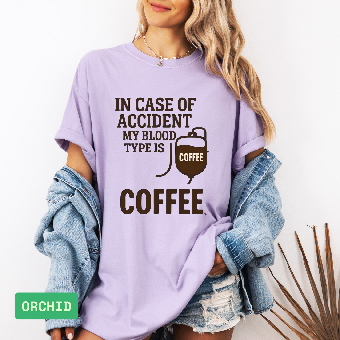 Funny Coffee Lover T-Shirt – Unisex “My Blood Type Is Coffee” Humor Tee Gift for Caffeine Addicts - Evie's Dreamlands