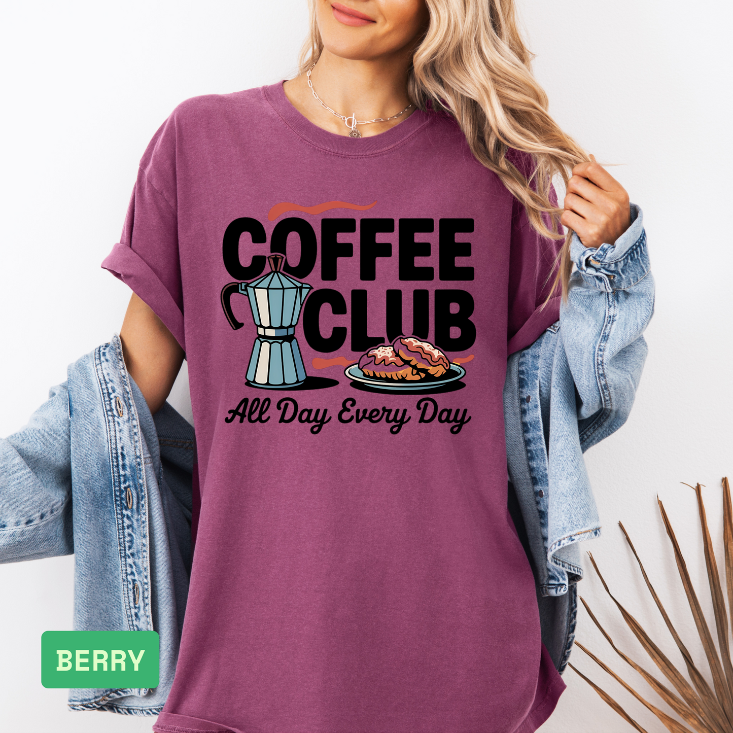 Coffee Club T-Shirt – Retro Coffee & Croissant Graphic Tee, Vintage Aesthetic Foodie Shirt Gift for Coffee Lovers - Evie's Dreamlands