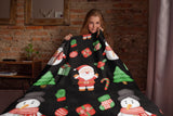 Cozy Santa & Snowman Christmas Throw Blanket | Holiday Home Decor - Evie's Dreamlands