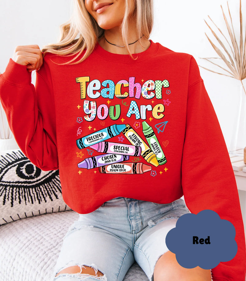 🍎 Teacher Sweatshirt | Cozy Crewneck Teacher Gift | Back to School & Appreciation - Evie's Dreamlands
