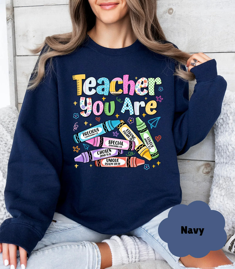 🍎 Teacher Sweatshirt | Cozy Crewneck Teacher Gift | Back to School & Appreciation - Evie's Dreamlands