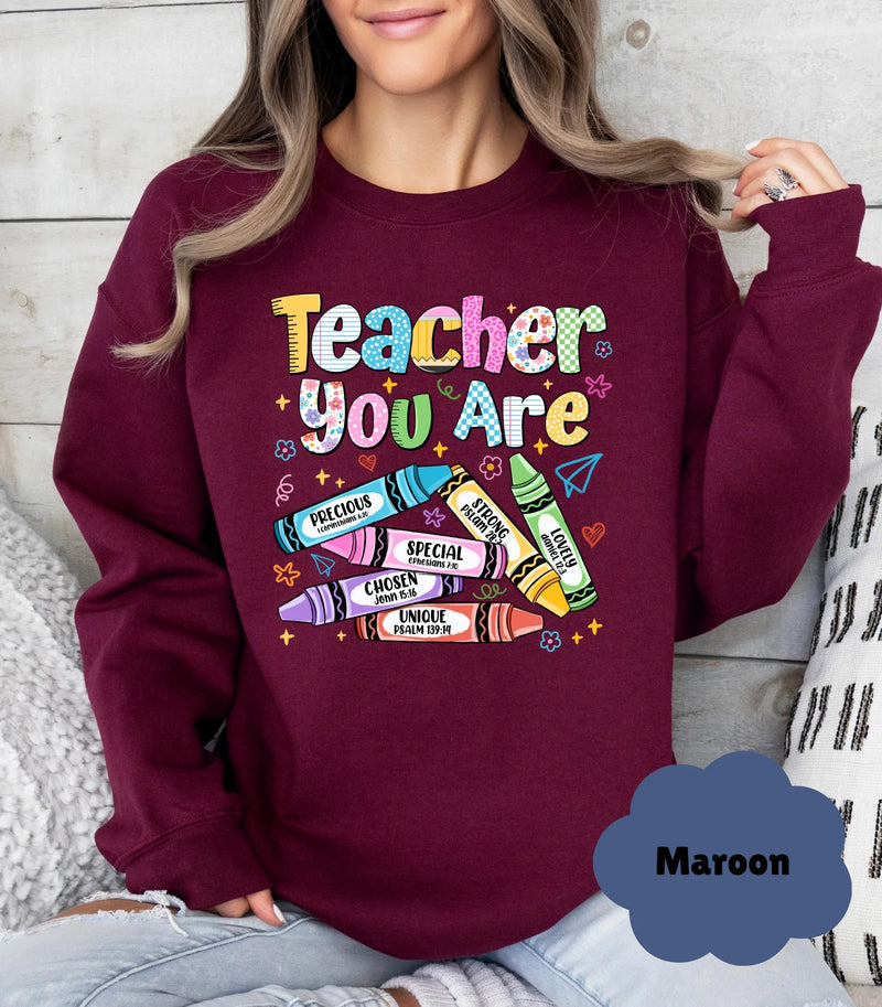 🍎 Teacher Sweatshirt | Cozy Crewneck Teacher Gift | Back to School & Appreciation - Evie's Dreamlands