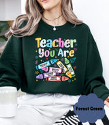 🍎 Teacher Sweatshirt | Cozy Crewneck Teacher Gift | Back to School & Appreciation - Evie's Dreamlands