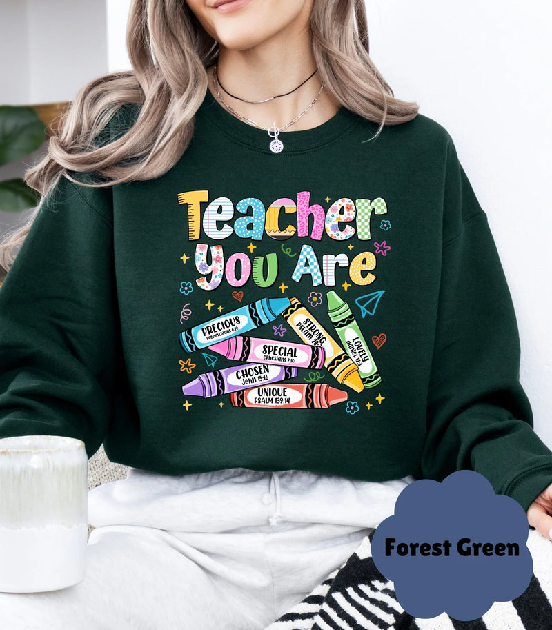 🍎 Teacher Sweatshirt | Cozy Crewneck Teacher Gift | Back to School & Appreciation - Evie's Dreamlands