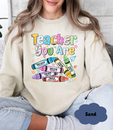 🍎 Teacher Sweatshirt | Cozy Crewneck Teacher Gift | Back to School & Appreciation - Evie's Dreamlands