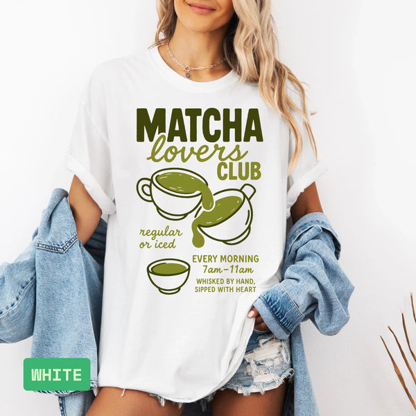 Women’s Matcha Club T-Shirt Gift for Tea Lovers - Evie's Dreamlands