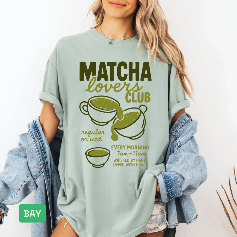 Women’s Matcha Club T-Shirt Gift for Tea Lovers - Evie's Dreamlands