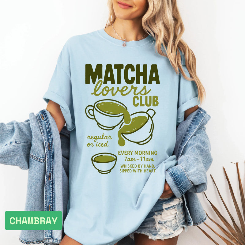Women’s Matcha Club T-Shirt Gift for Tea Lovers - Evie's Dreamlands