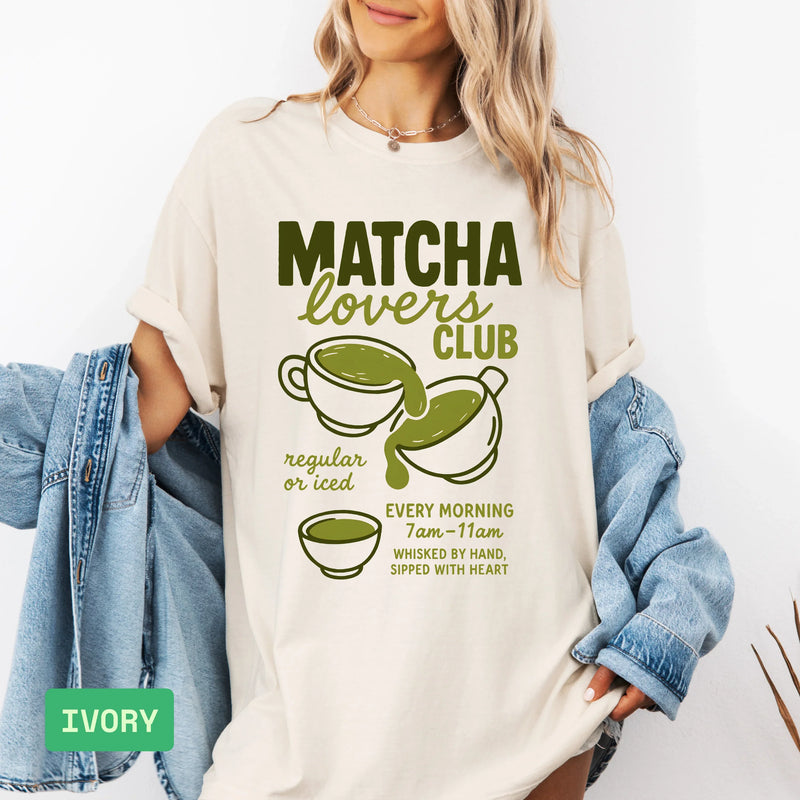 Women’s Matcha Club T-Shirt Gift for Tea Lovers - Evie's Dreamlands