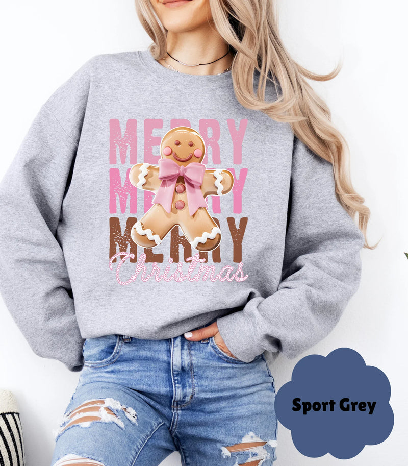 Merry Gingerbread Sweatshirt: Cozy Christmas Gift for Family - Evie's Dreamlands