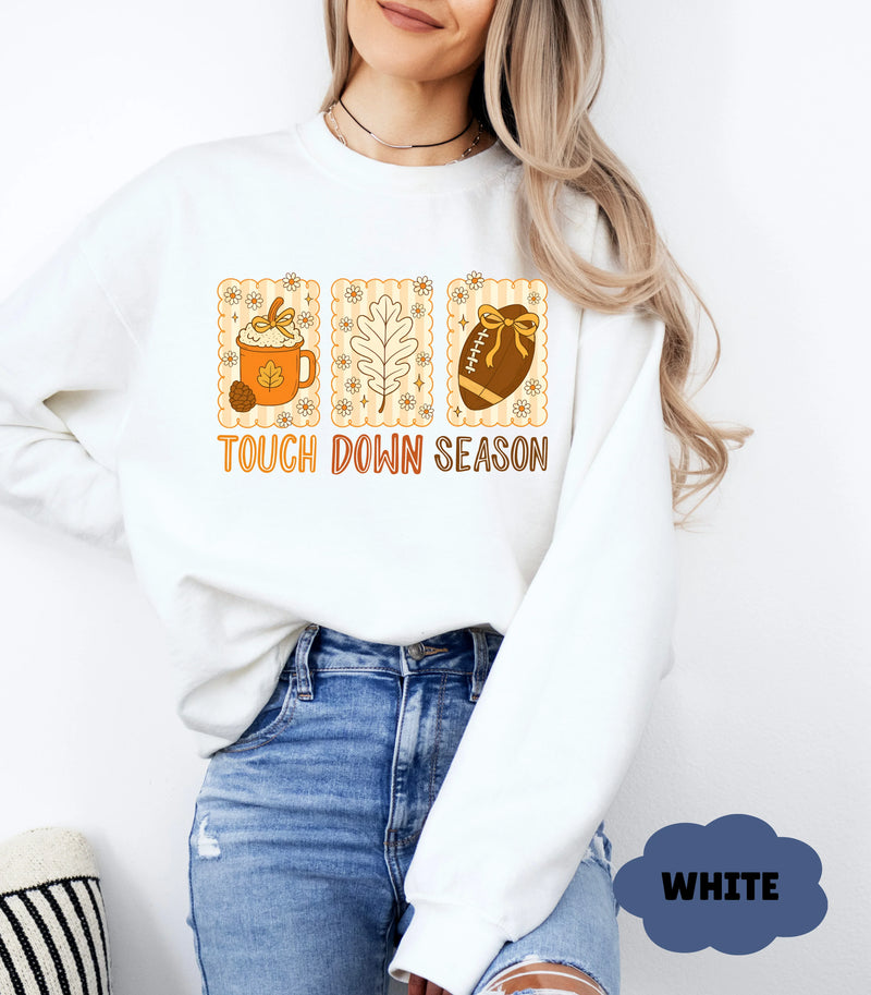 🏈 Touchdown Season Crewneck | Football Mom Game Day Sweatshirt | Gift for Mom - Evie's Dreamlands