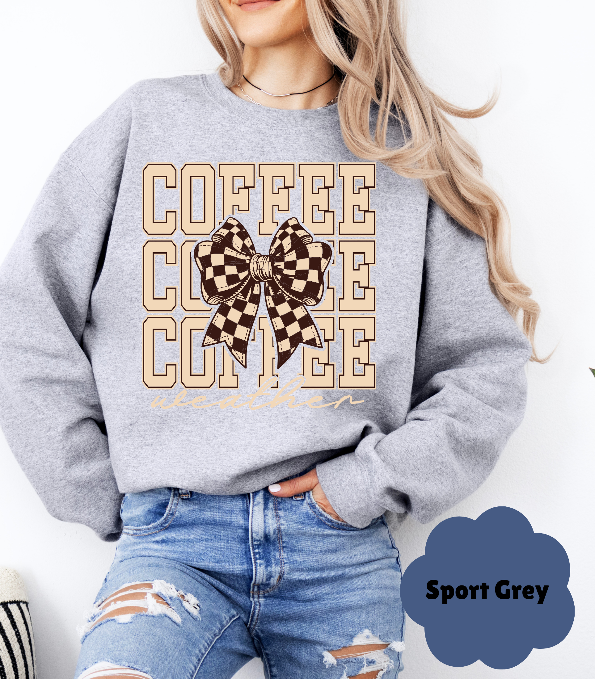 ☕ Coffee Lover’s Cozy Sweatshirt | Fall & Winter Pullover | Gift for Her - Evie's Dreamlands