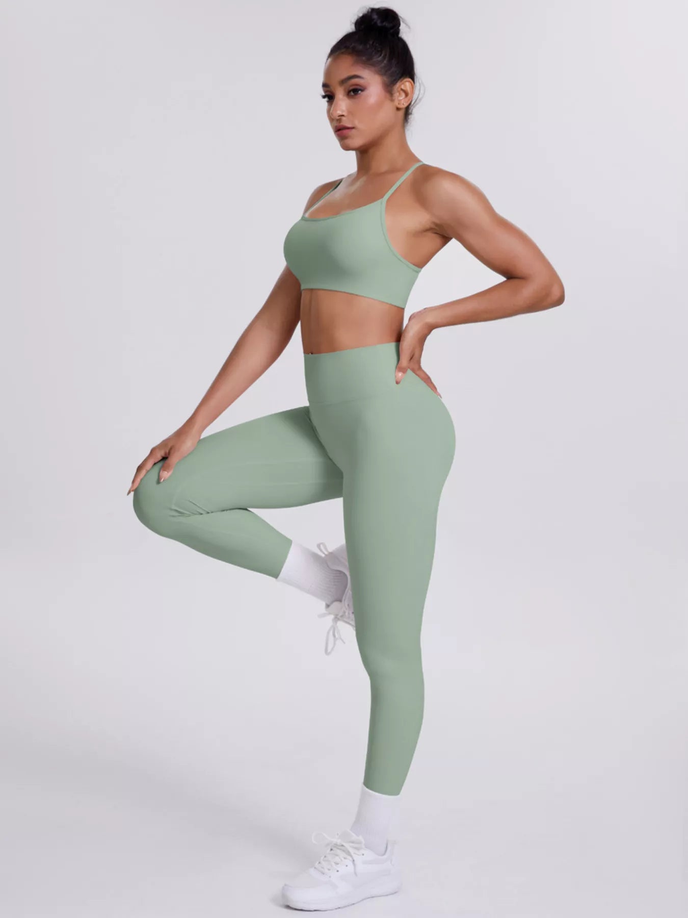 Criss-Cross Back Cami & Leggings Set