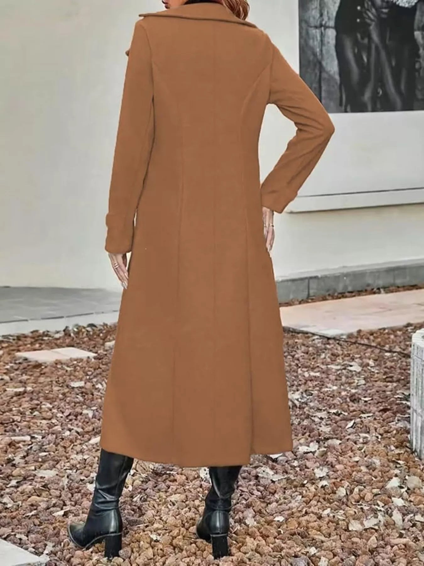 Double-Breasted Longline Trench Coat