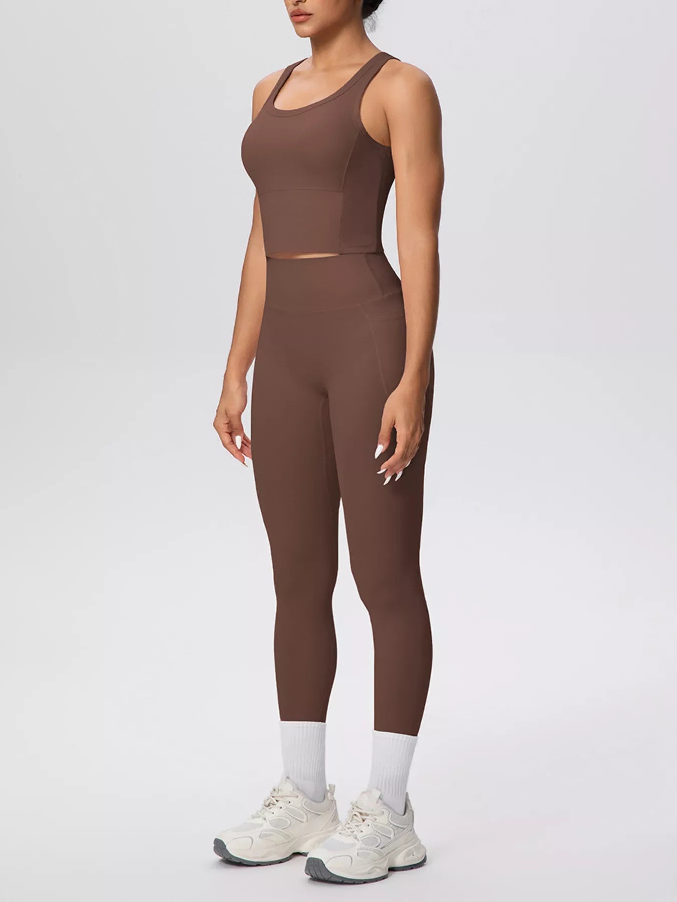 Scoop Neck Tank & High-Waisted Leggings Set