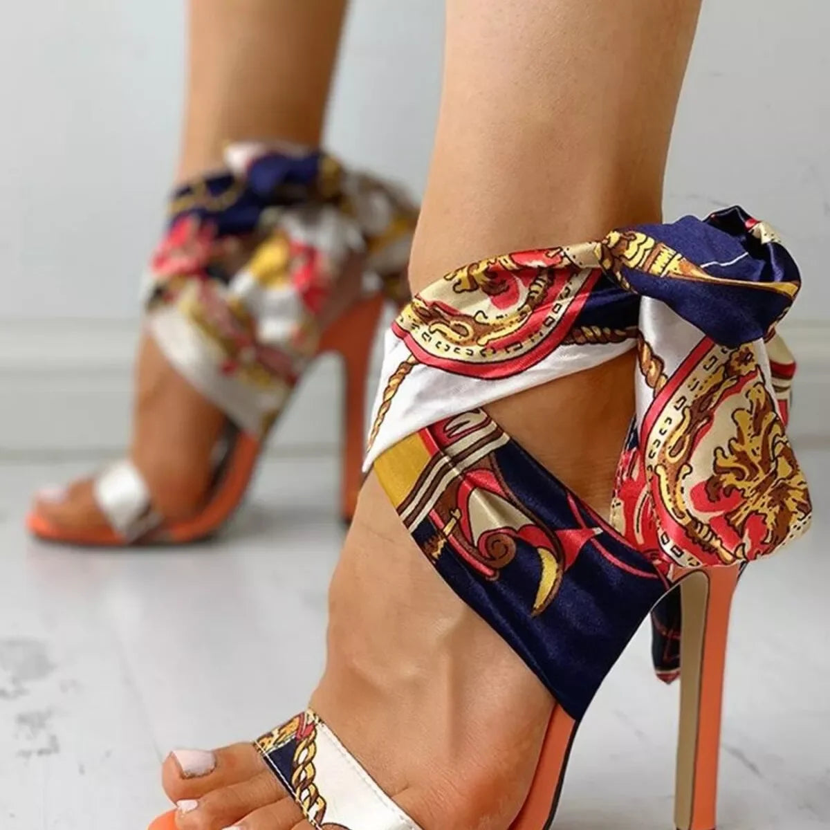 Women wearing elegant high heel sandals for special occasions
