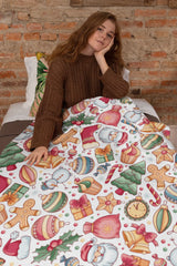 Velveteen Plush Christmas Throw Blanket | Cozy Holiday Home Decor - Evie's Dreamlands