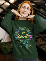 "You Are Loved" Motivational Crewneck Sweatshirt | Tie-Dye Aesthetic Gift - Evie's Dreamlands