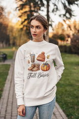 "Fall Basics" Sweatshirt | Autumn Aesthetic Crewneck
