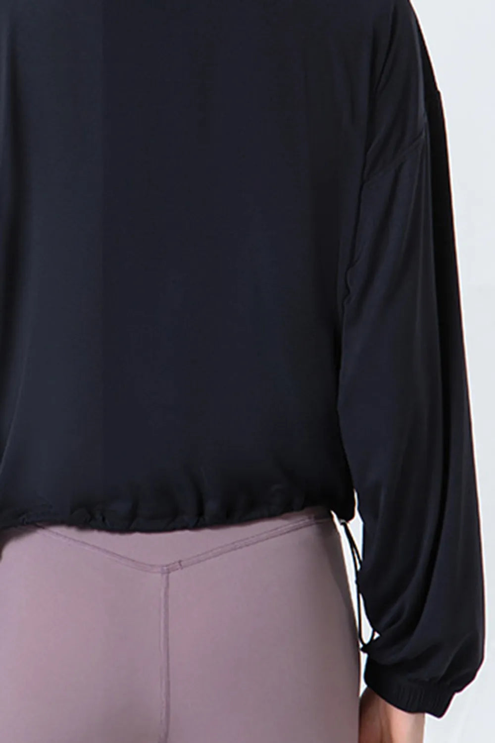 Drawstring Zip Up Active Jacket