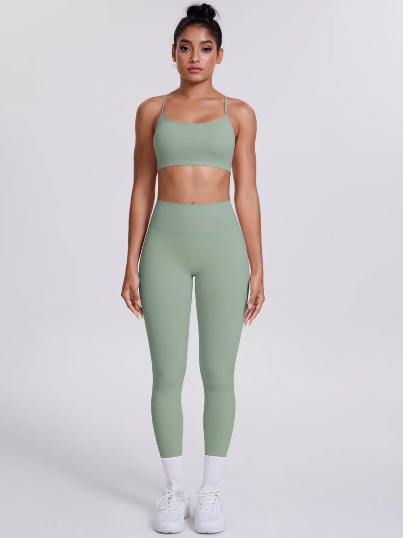 Criss-Cross Back Cami & Leggings Set