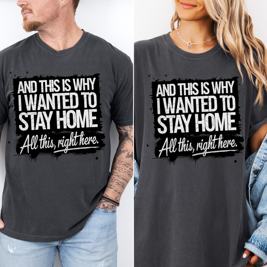 Stay Home T-Shirt – Relaxed Fit Comfort Tee for Homebodies, Unisex Shirt - Evie's Dreamlands