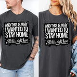 Stay Home T-Shirt – Relaxed Fit Comfort Tee for Homebodies, Unisex Shirt - Evie's Dreamlands
