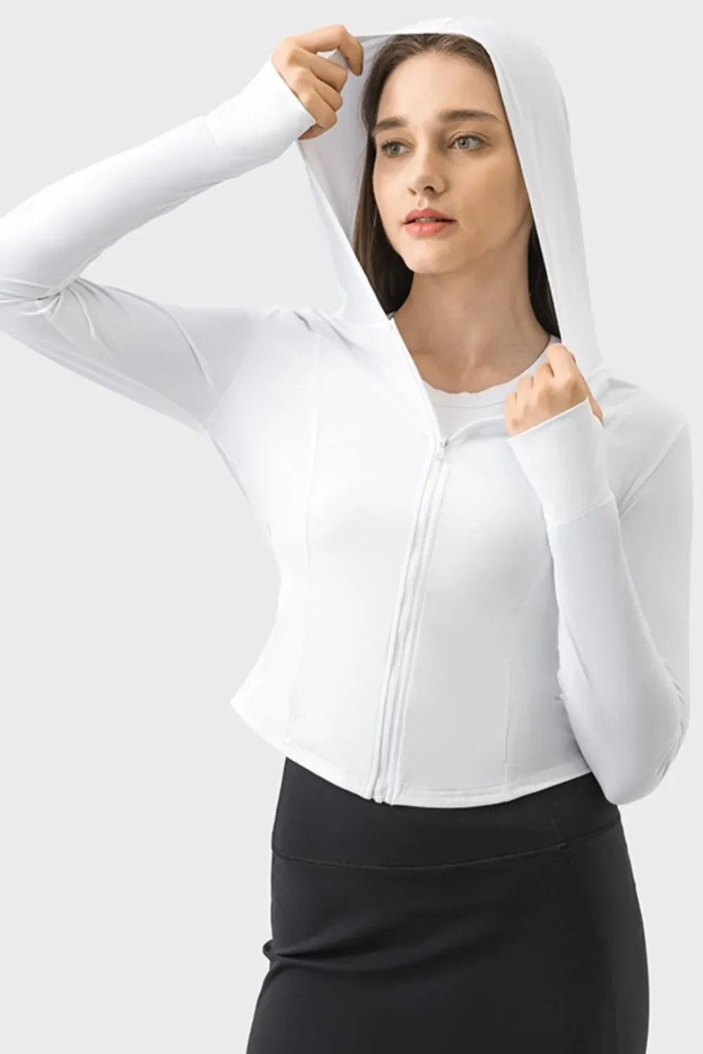 Zip Up Hooded Active Jacket