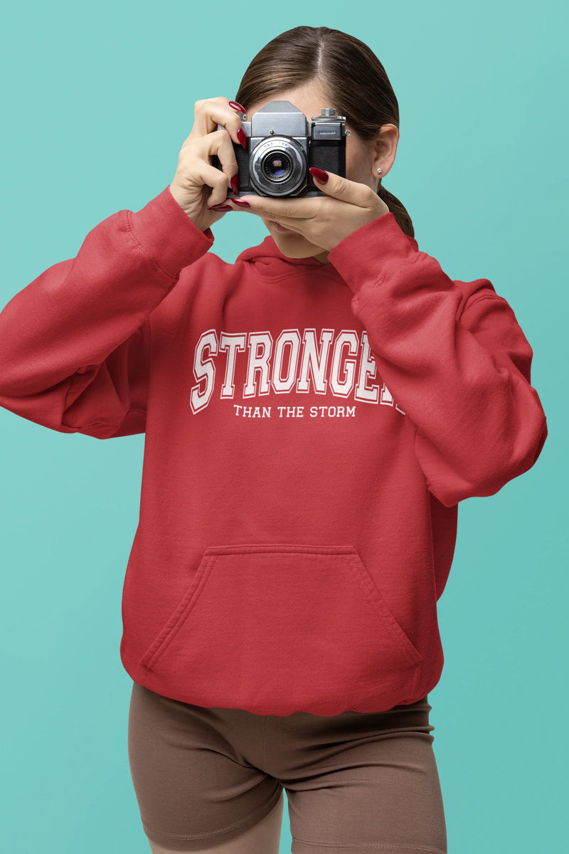 Stronger Than The Storm Christian Hoodie | Faith-Based Inspirational - Evie's Dreamlands