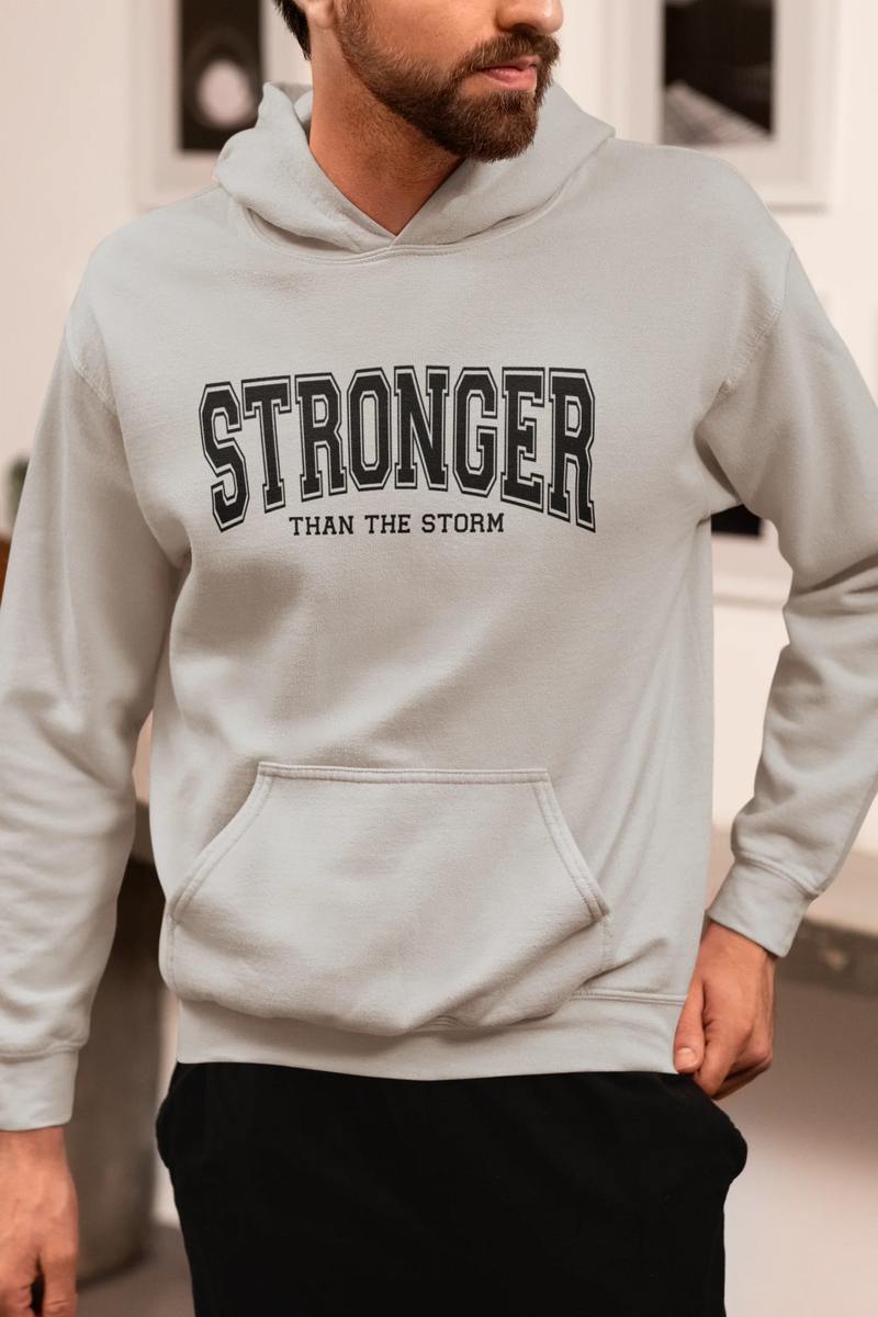 Stronger Than The Storm Christian Hoodie | Faith-Based Inspirational - Evie's Dreamlands