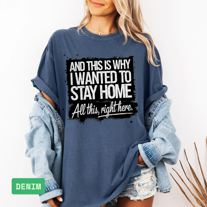 Stay Home T-Shirt – Relaxed Fit Comfort Tee for Homebodies, Unisex Shirt - Evie's Dreamlands