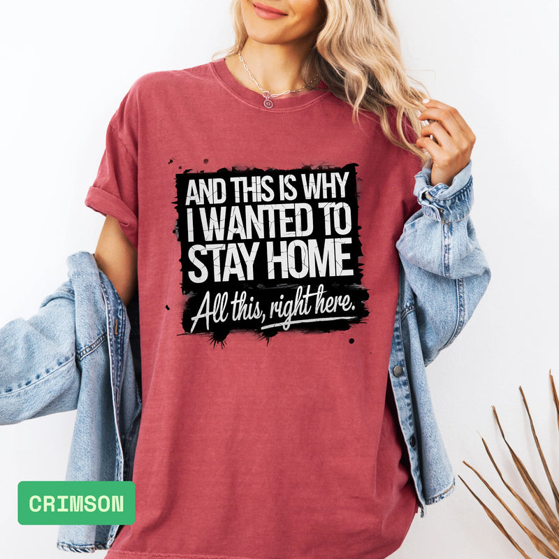 Stay Home T-Shirt – Relaxed Fit Comfort Tee for Homebodies, Unisex Shirt - Evie's Dreamlands