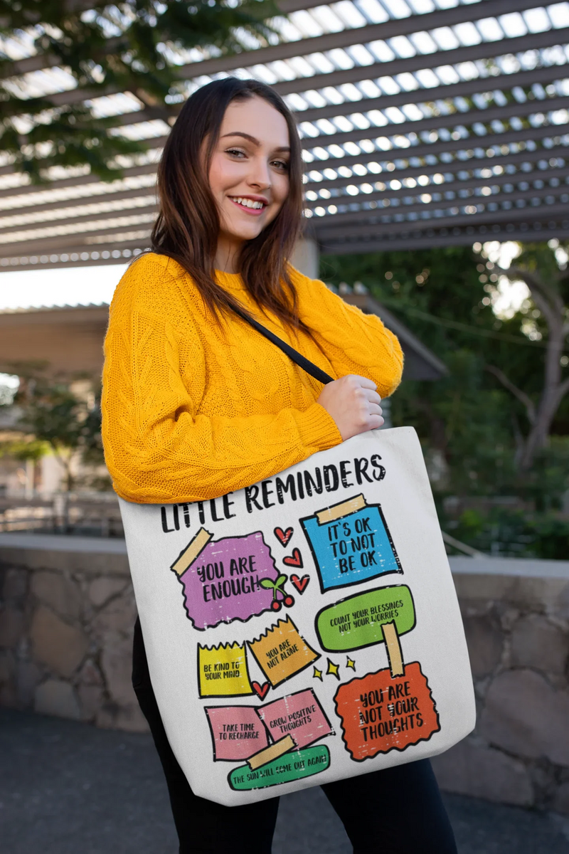 Motivational Affirmation Tote Bag | Self-Care, Positive Vibes - Evie's Dreamlands