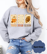 🏈 Touchdown Season Crewneck | Football Mom Game Day Sweatshirt | Gift for Mom - Evie's Dreamlands