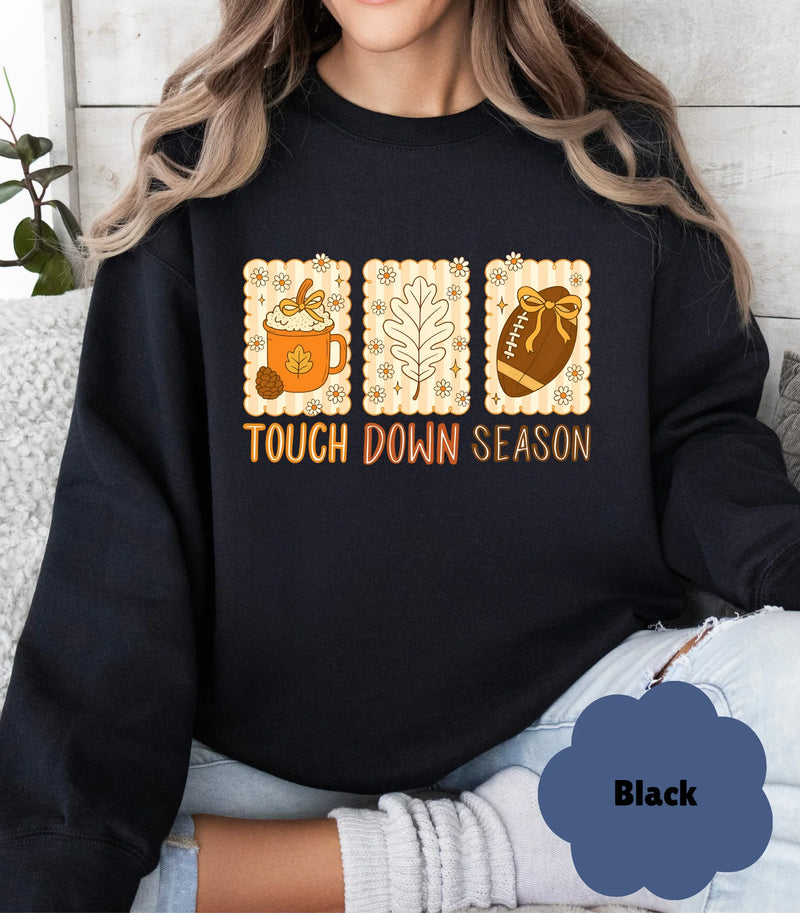 🏈 Touchdown Season Crewneck | Football Mom Game Day Sweatshirt | Gift for Mom - Evie's Dreamlands