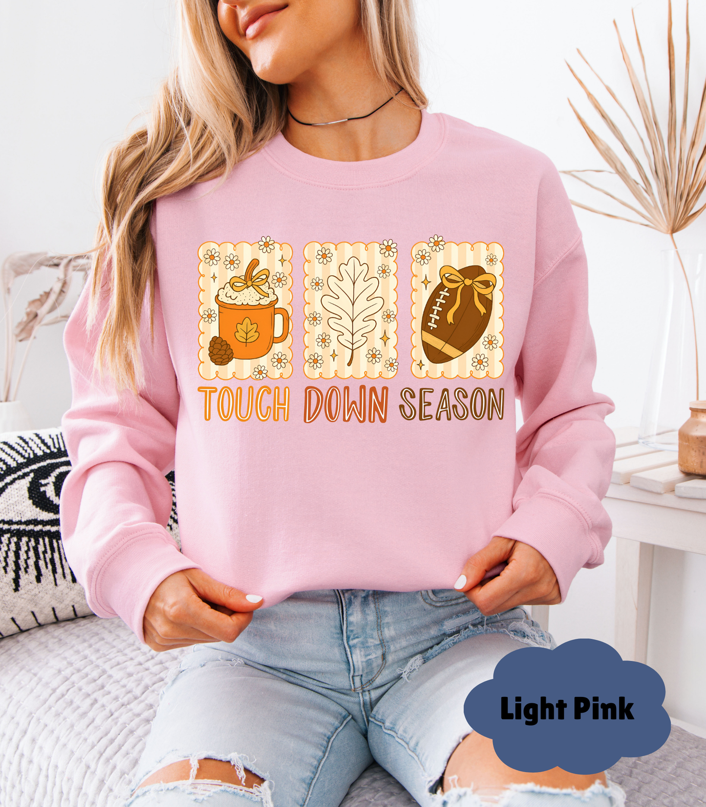 🏈 Touchdown Season Crewneck | Football Mom Game Day Sweatshirt | Gift for Mom - Evie's Dreamlands