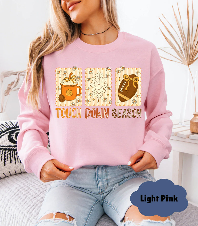 🏈 Touchdown Season Crewneck | Football Mom Game Day Sweatshirt | Gift for Mom - Evie's Dreamlands