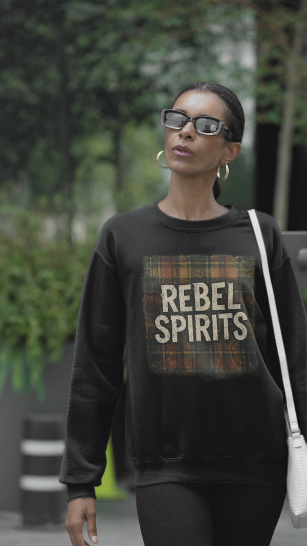 Rebel Spirits Crewneck Sweatshirt – Vintage Style Unisex Pullover