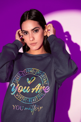 "You Are Loved" Motivational Crewneck Sweatshirt | Tie-Dye Aesthetic Gift - Evie's Dreamlands