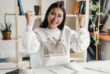 School Psychologist Book Stack Crewneck Sweatshirt | Mental Health Gift - Evie's Dreamlands