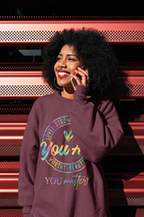 "You Are Loved" Motivational Crewneck Sweatshirt | Tie-Dye Aesthetic Gift - Evie's Dreamlands